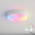 Brilagi - LED RGBW kupaonsko stropno svjetlo CLARE s mogućnošću prigušivanja 3xE27/9W/230V 2700–6500K Ø 40 cm IP54 Wi‑Fi bijelo