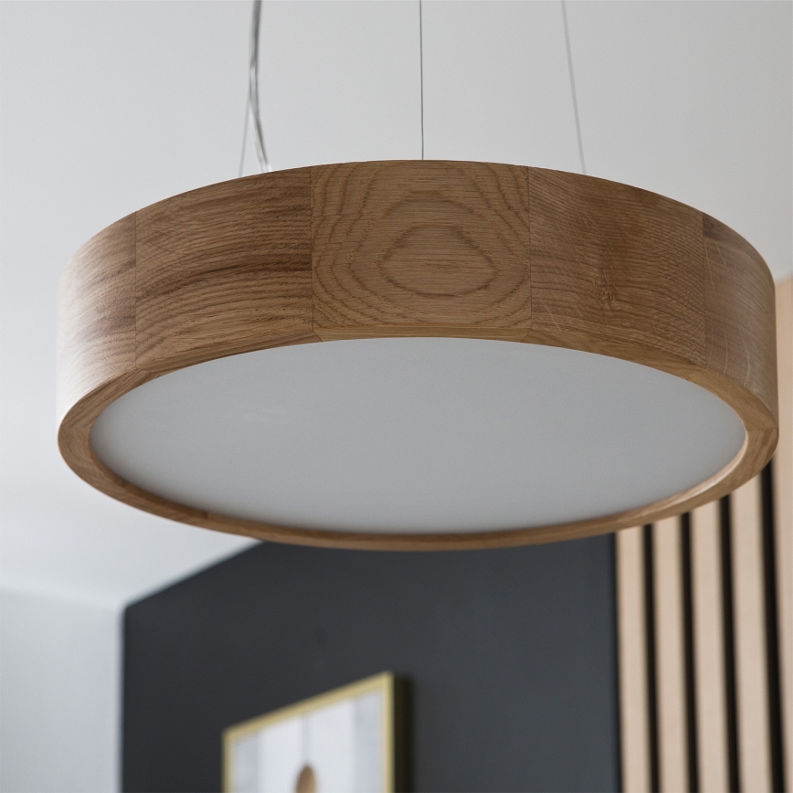 Brilagi - LED RGBW prigušivi luster na sajli CARVALHO 2xE27/9W/230V 2700-6500K Wi-Fi hrast prom. 37 cm