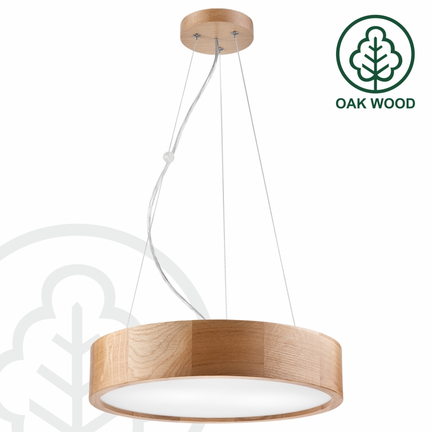 Brilagi - LED RGBW prigušivi luster na sajli CARVALHO 2xE27/9W/230V 2700-6500K Wi-Fi hrast prom. 37 cm