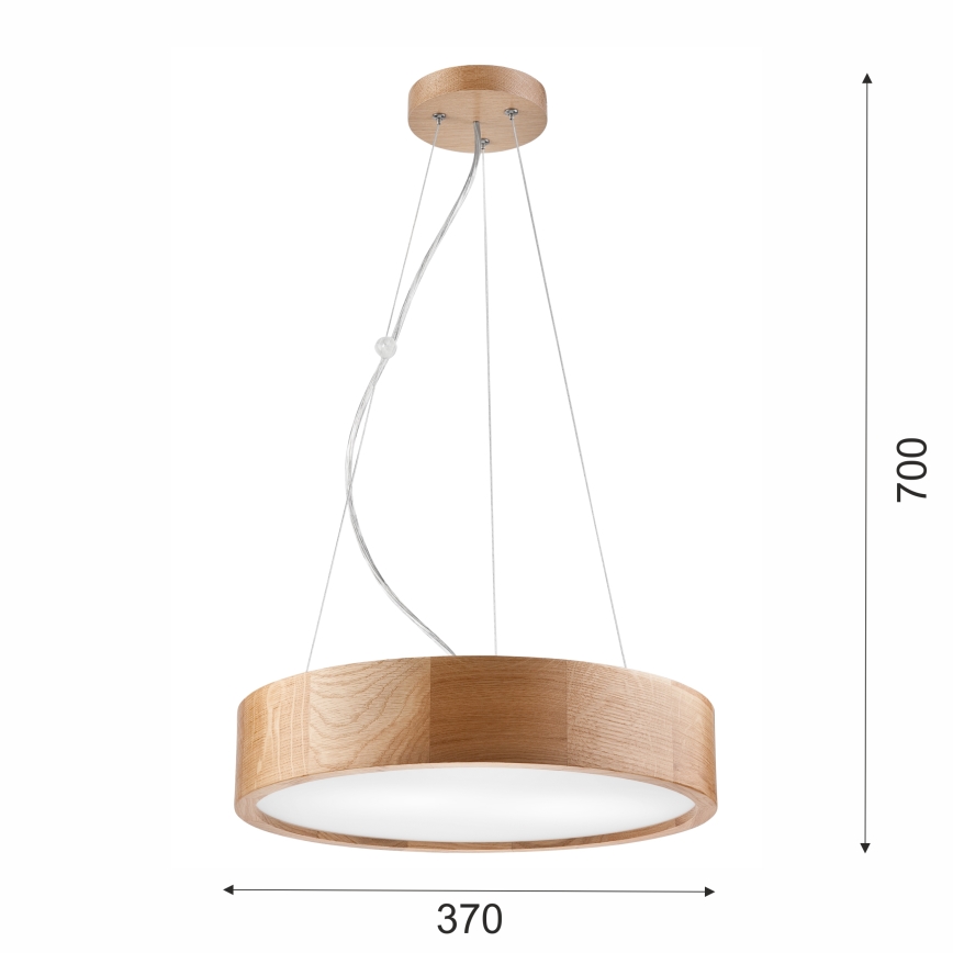 Brilagi - LED RGBW prigušivi luster na sajli CARVALHO 2xE27/9W/230V 2700-6500K Wi-Fi hrast prom. 37 cm