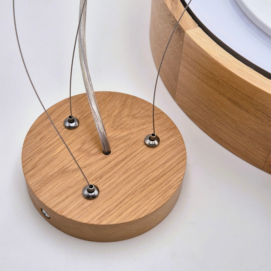 Brilagi - LED RGBW luster na užetu CARVALHO s mogućnošću prigušivanja 3xE27/15W/230V 2700-6500K Wi-Fi hrast promjer 47,5 cm