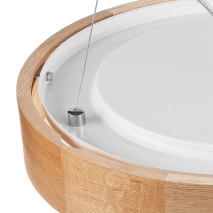 Brilagi - LED RGBW luster na užetu CARVALHO s mogućnošću prigušivanja 3xE27/15W/230V 2700-6500K Wi-Fi hrast promjer 47,5 cm