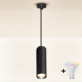 Brilagi - LED RGBW luster na sajli s mogućnošću prigušivanja SELE 1xGU10/4,8W/230V 3000K crna + daljinski upravljač