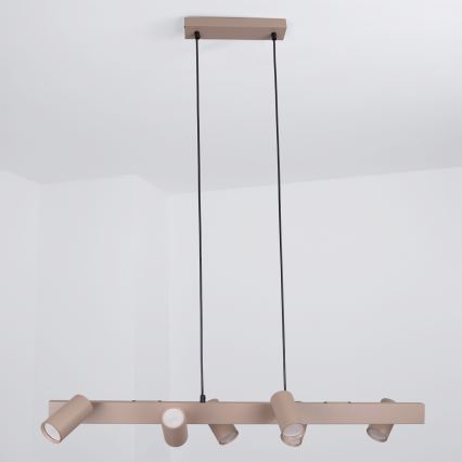 Brilagi - LED RGBW luster na užetu SELE, s mogućnošću prigušivanja 6xGU10/6,5W/230V 2700-6500K bež + daljinski upravljač