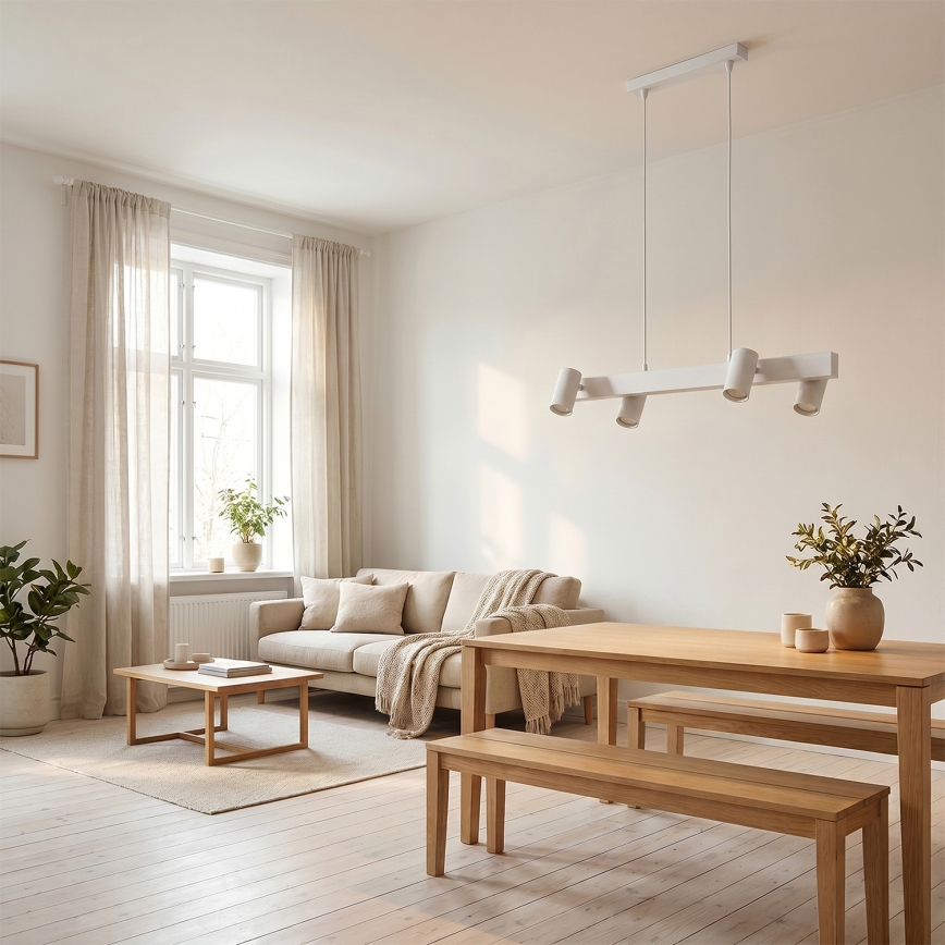 Brilagi - LED RGBW s mogućnošću prigušivanja, viseći luster na kabelu SELE 4xGU10/6,5W/230V 2700-6500K bijela