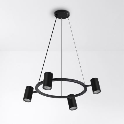 Brilagi - LED RGBW luster s mogućnošću prigušivanja na sajli SELE 4xGU10/6,5W/230V 2700-6500K crna