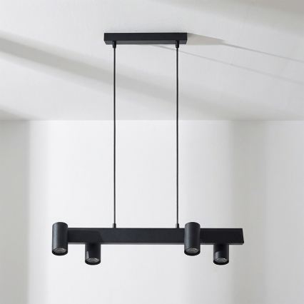 Brilagi - LED RGBW s mogućnošću prigušivanja, viseći luster na sajli SELE 4xGU10/6,5W/230V 2700-6500K crna