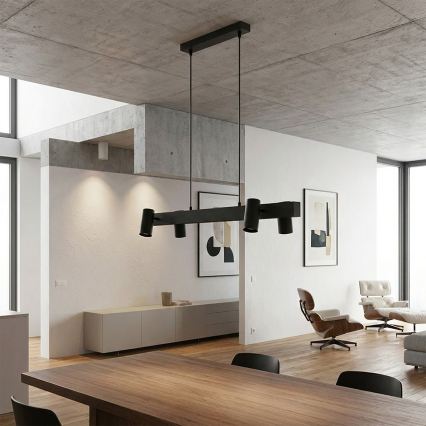 Brilagi - LED RGBW s mogućnošću prigušivanja, viseći luster na sajli SELE 4xGU10/6,5W/230V 2700-6500K crna