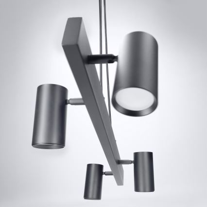 Brilagi - LED RGBW s mogućnošću prigušivanja, viseći luster na sajli SELE 4xGU10/6,5W/230V 2700-6500K crna