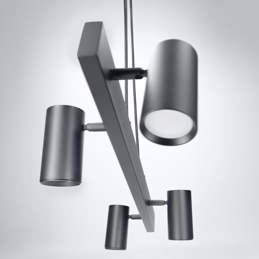 Brilagi - LED RGBW s mogućnošću prigušivanja, viseći luster na sajli SELE 4xGU10/6,5W/230V 2700-6500K crna