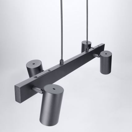 Brilagi - LED RGBW s mogućnošću prigušivanja, viseći luster na sajli SELE 4xGU10/6,5W/230V 2700-6500K crna