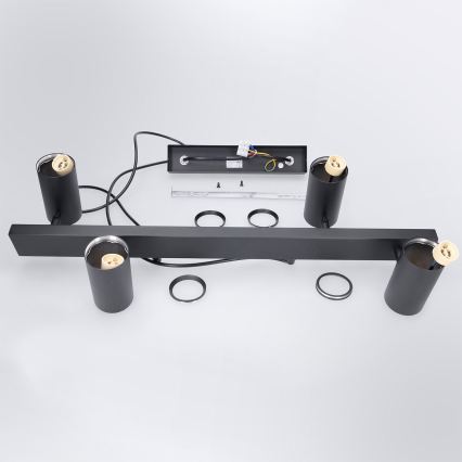 Brilagi - LED RGBW s mogućnošću prigušivanja, viseći luster na sajli SELE 4xGU10/6,5W/230V 2700-6500K crna