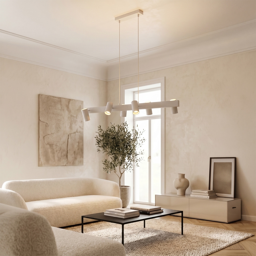 Brilagi - LED RGBW prigušivi luster na sajli SELE 6xGU10/6,5W/230V 2700-6500K bijela + daljinski upravljač