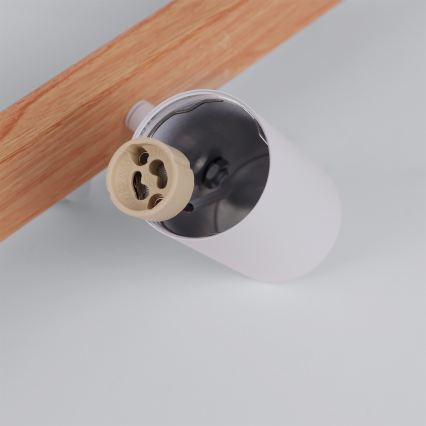 Brilagi - LED RGBW prigušivi luster na sajli SELE 6xGU10/6,5W/230V 2700-6500K bijela/dekor hrasta + daljinski upravljač