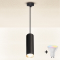 Brilagi - LED RGBW luster na sajli SELE s mogućnošću prigušivanja 1xGU10/4,8W/230V 3000K crna/zlatna + daljinski upravljač