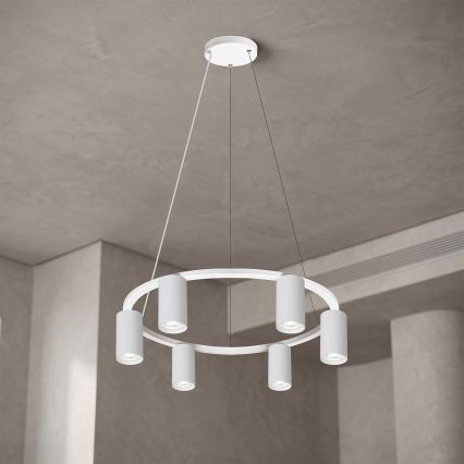 Brilagi - LED RGBW prigušiv luster na sajli SELE 6xGU10/6,5W/230V 2700-6500K bijela + daljinski upravljač