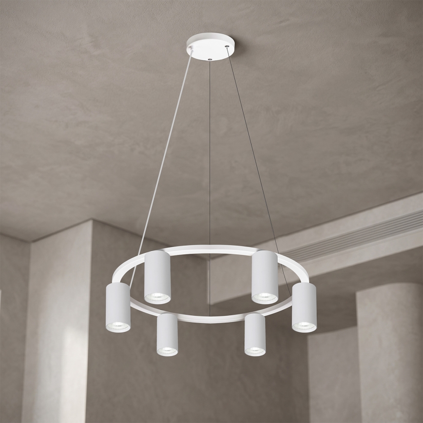 Brilagi - LED RGBW prigušiv luster na sajli SELE 6xGU10/6,5W/230V 2700-6500K bijela + daljinski upravljač