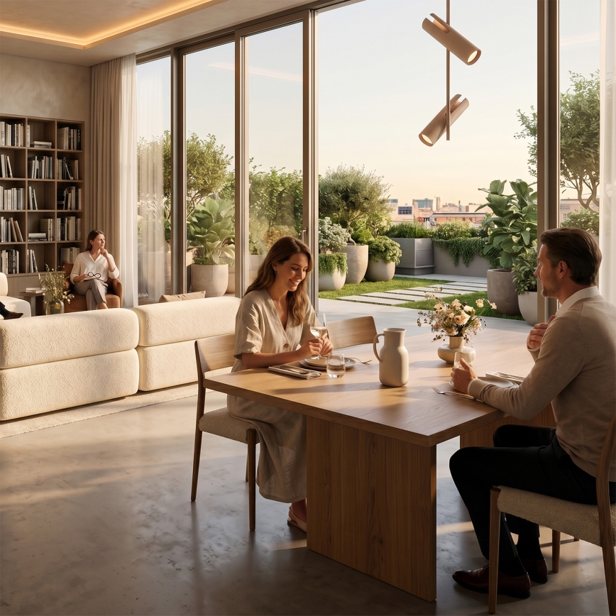 Brilagi - LED RGBW prigušiv luster na stalku BRANCH 2xGU10/6,5W/230V 2700-6500K bež