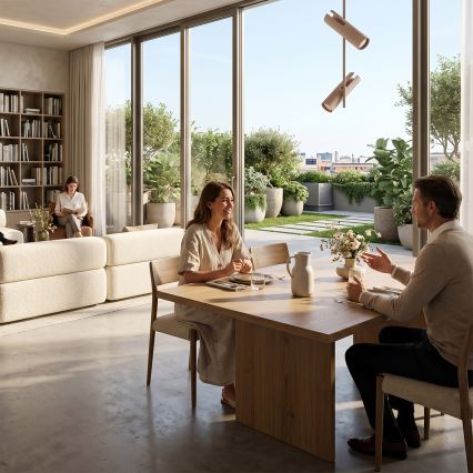Brilagi - LED RGBW prigušiv luster na stalku BRANCH 2xGU10/6,5W/230V 2700-6500K bež