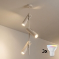Brilagi - LED RGBW prigušiv luster na štapu BRANCH 3xGU10/6,5W/230V 2700-6500K bež