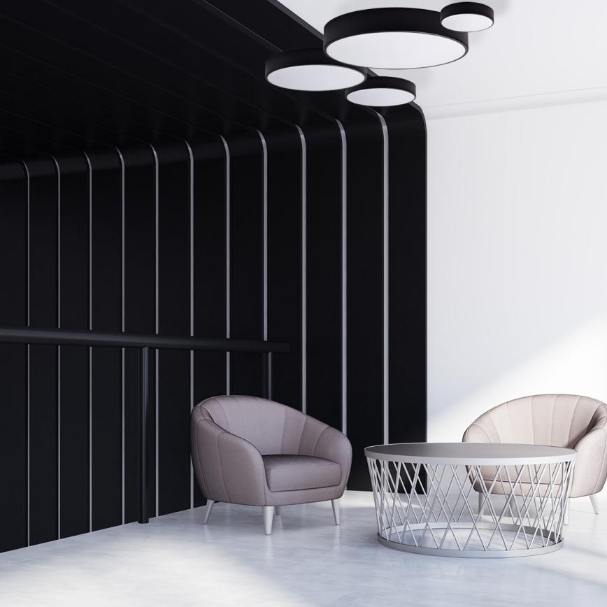 Brilagi - LED RGBW prigušivo kupaonsko stropno svjetlo CLARE 2xE27/9W/230V 2700-6500K Ø 30 cm IP54 Wi-Fi crna