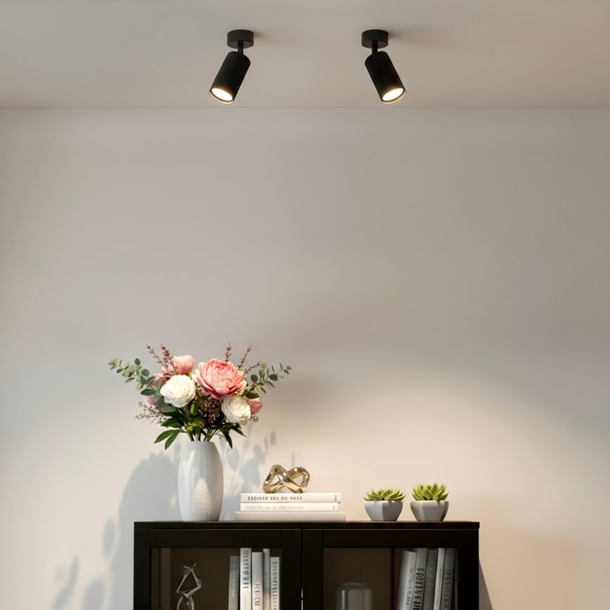 Brilagi - LED RGBW prigušiva točkasta svjetiljka SELE MODERN 1xGU10/4,8W/230V 3000K crna + daljinski upravljač