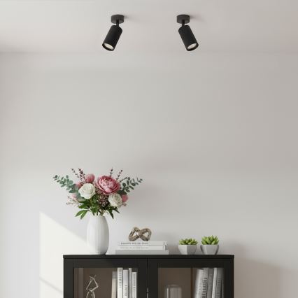 Brilagi - LED RGBW prigušiva točkasta svjetiljka SELE MODERN 1xGU10/4,8W/230V 3000K crna + daljinski upravljač