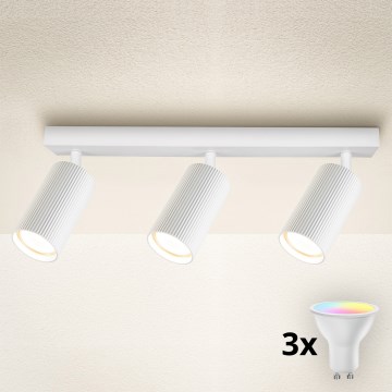 Brilagi - LED RGBW prigušiva spot svjetiljka SELE MODERN 3xGU10/4,8W/230V 3000K bijela + daljinski upravljač