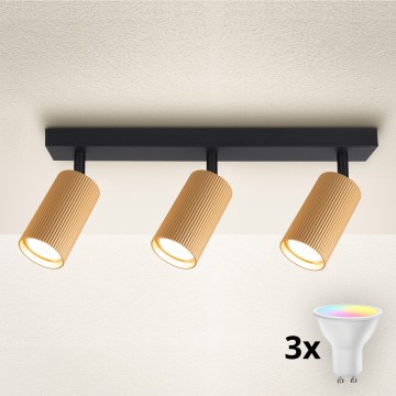 Brilagi - LED RGBW prigušiva spot svjetiljka SELE MODERN 3xGU10/6,5W/230V 2700-6500K Wi-Fi zlatna