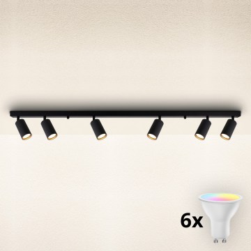 Brilagi - LED RGBW prigušiva spot svjetiljka SELE MODERN 6xGU10/6,5W/230V 2700-6500K Wi-Fi crna