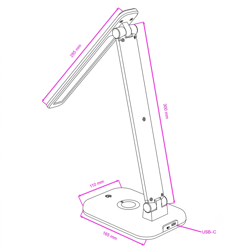 Brilagi - LED RGBW prigušiva stolna lampa MODO LED/7W/5V 3000/4000/6500K crna