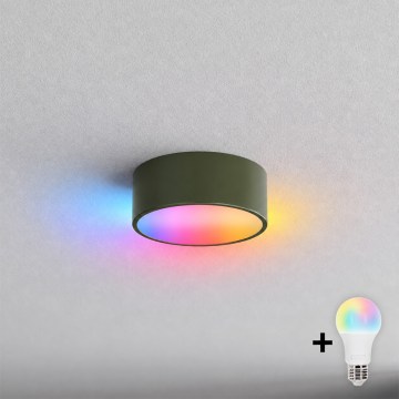BRILAGI - LED RGBW prigušiva stropna svjetiljka CLARE 1xE27/12W/230V Ø 20 cm kaki
