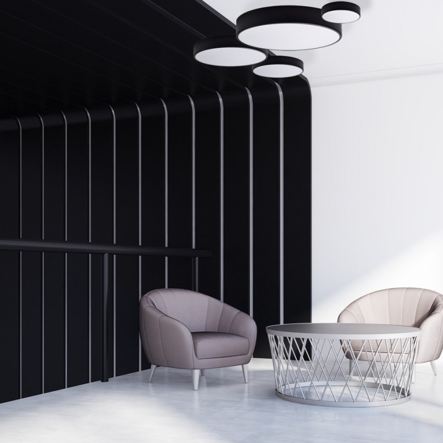 Brilagi - LED RGBW prigušivo stropno svjetlo CLARE 1xE27/9W/230V 2700-6500K promjer 20 cm Wi-Fi crne boje