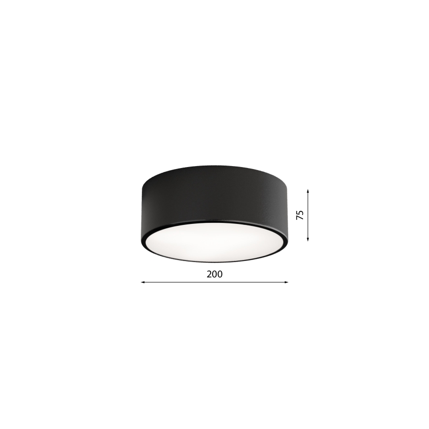 Brilagi - LED RGBW prigušivo stropno svjetlo CLARE 1xE27/9W/230V 2700-6500K promjer 20 cm Wi-Fi crne boje