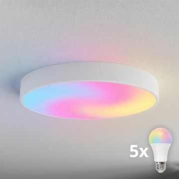 BRILAGI - LED RGBW prigušiva stropna svjetiljka CLARE 5xE27/12W/230V 2700-6500K Ø 60 cm bijela