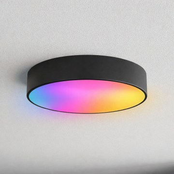 Brilagi - LED RGBW prigušiva stropna svjetiljka za kupaonicu CLARE 3xE27/9W/230V 2700-6500K Ø 40 cm IP54 Wi-Fi crna