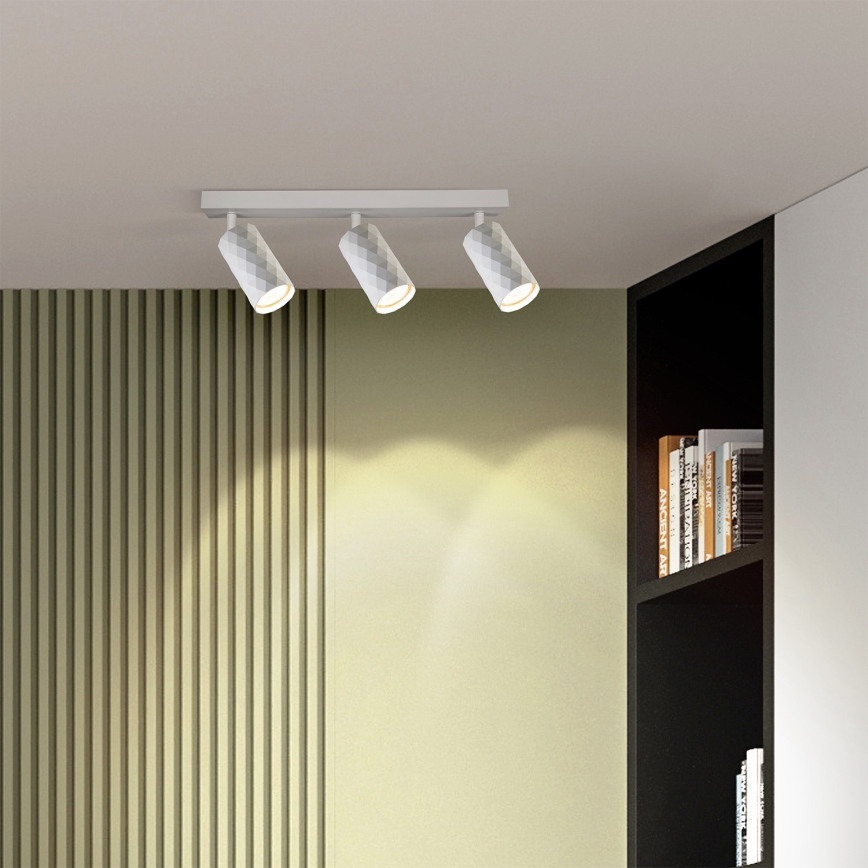 Brilagi - LED RGBW Prigušiva spot svjetiljka SELE DIAMANT 3xGU10/6,5W/230V 2700-6500K Wi-Fi bijela