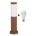 Brilagi - LED RGBW prigušiva vanjska svjetiljka NOVA 1xE27/9W/230V 2700-6500K IP44 40 cm smeđa