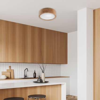 BRILAGI - CARVALHO LED RGBW prigušivo stropno svjetlo 1xE27/12W/230V 2700-6500K hrast prom. 27,5 cm