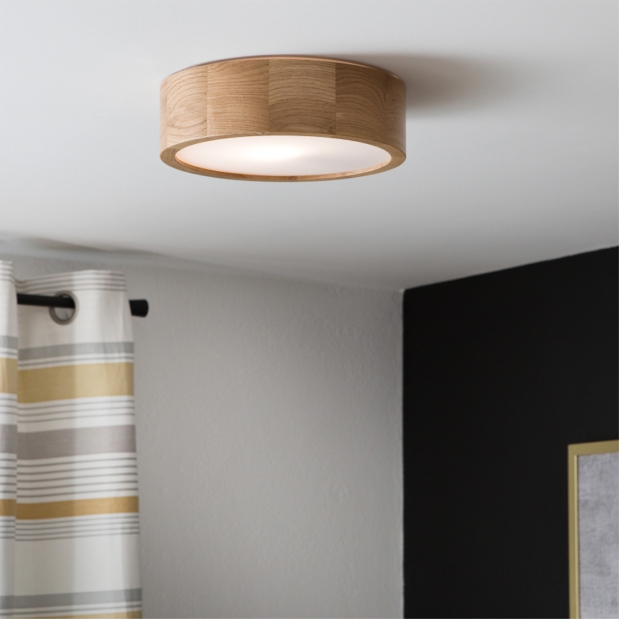 BRILAGI - CARVALHO LED RGBW prigušivo stropno svjetlo 1xE27/12W/230V 2700-6500K hrast prom. 27,5 cm