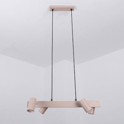 Brilagi - LED RGBW luster s prigušivanjem na sajli SELE 4xGU10/6,5W/230V 2700-6500K bež
