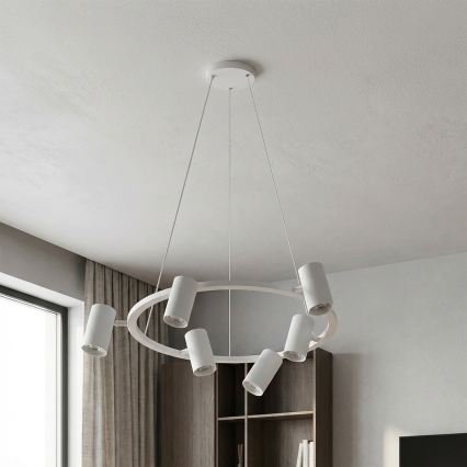 Brilagi - LED RGBW prigušivi luster s visećim kabelom SELE 6xGU10/6,5W/230V 2700-6500K bijela + daljinski upravljač