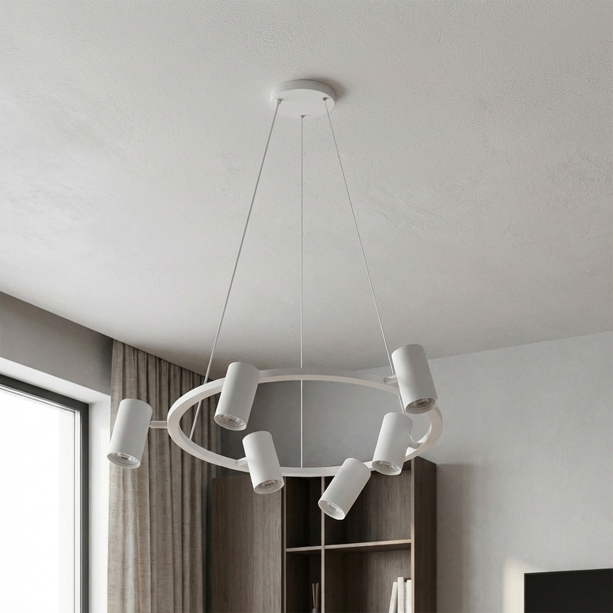 Brilagi - LED RGBW prigušivi luster s visećim kabelom SELE 6xGU10/6,5W/230V 2700-6500K bijela + daljinski upravljač