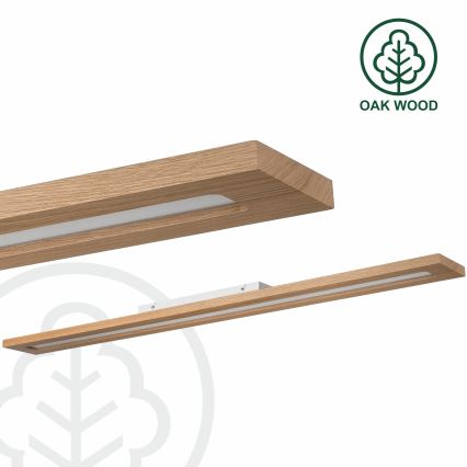 Brilagi - LED RGBW Prigušivi panel WOODY FRAME LED/34W/230V 11,5x123 cm 2700-6500K hrast + daljinski upravljač