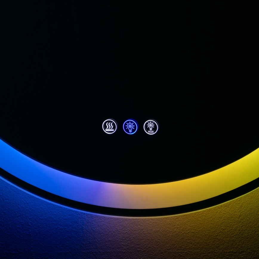 Brilagi - LED RGBW kupaonsko grijano ogledalo AVA PRO LED/18W/230V, promjer 60 cm, IP44, CRI 90, prigušivo + CCT