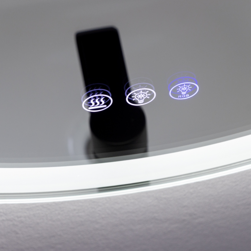 Brilagi - LED RGBW kupaonsko grijano ogledalo AVA PRO LED/18W/230V, promjer 60 cm, IP44, CRI 90, prigušivo + CCT
