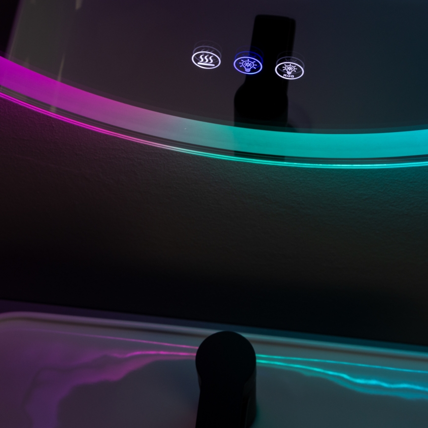 Brilagi - LED RGBW kupaonsko grijano ogledalo AVA PRO LED/18W/230V, promjer 60 cm, IP44, CRI 90, prigušivo + CCT