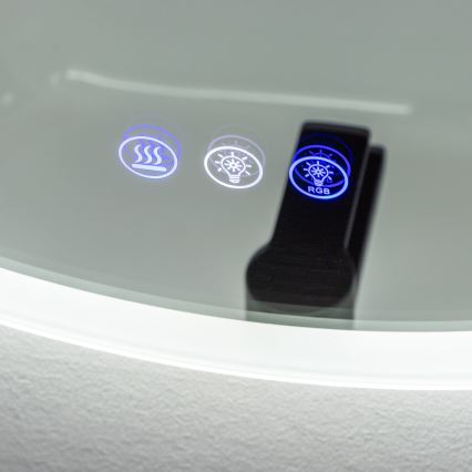 Brilagi - LED RGBW Grijano ogledalo za kupaonicu CLARA PRO LED/18,5W/230V Ø 60 cm IP44 CRI 90 s mogućnošću prigušivanja + CCT