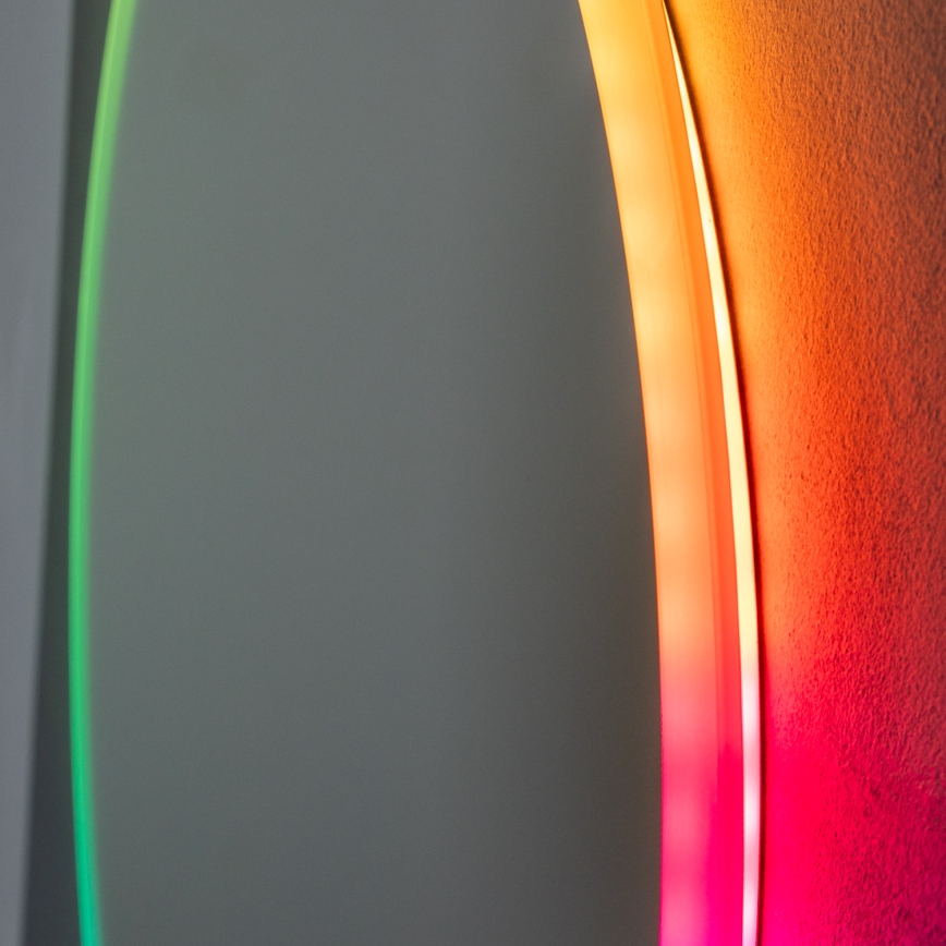 Brilagi - LED RGBW Grijano ogledalo za kupaonicu CLARA PRO LED/18,5W/230V Ø 60 cm IP44 CRI 90 s mogućnošću prigušivanja + CCT