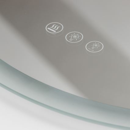 Brilagi - LED RGBW Grijano ogledalo za kupaonicu CLARA PRO LED/18,5W/230V Ø 60 cm IP44 CRI 90 s mogućnošću prigušivanja + CCT